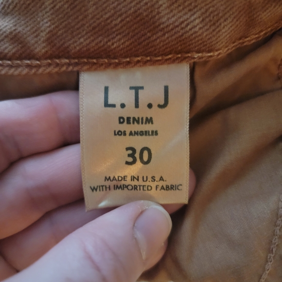 L.T.J. Denim Jeans in Rust Brown, Size 30 - Picture 4 of 6